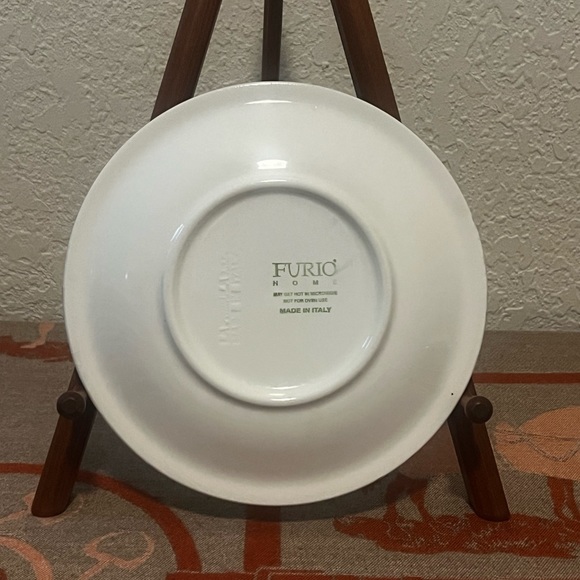 Furio Italy Christmas Green Sponged Stoneware Salad Plate Christmas Tree 8" - Picture 2 of 5